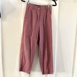Princess Highway Vintage Blush / Pink Linen / Cotton Trousers / Pants, size 6